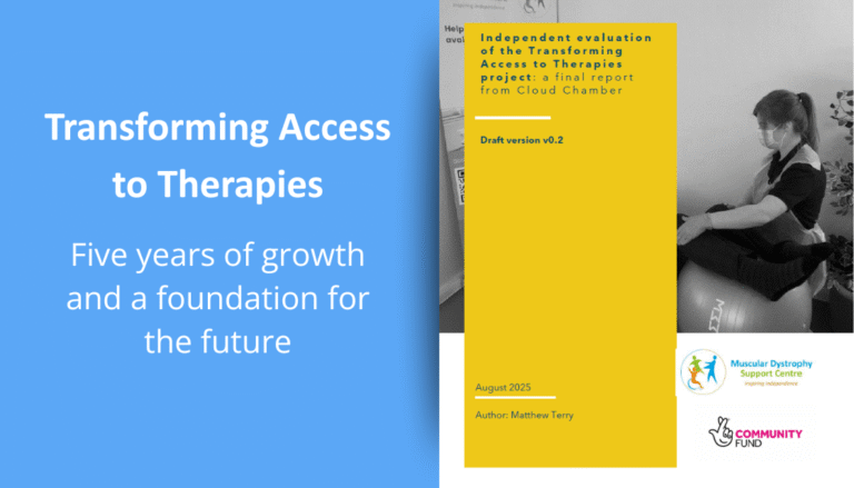 Text Transforming Access to Therapies: Five years of growth and a foundation for the future Next to this is an image of the front page of the TATT report